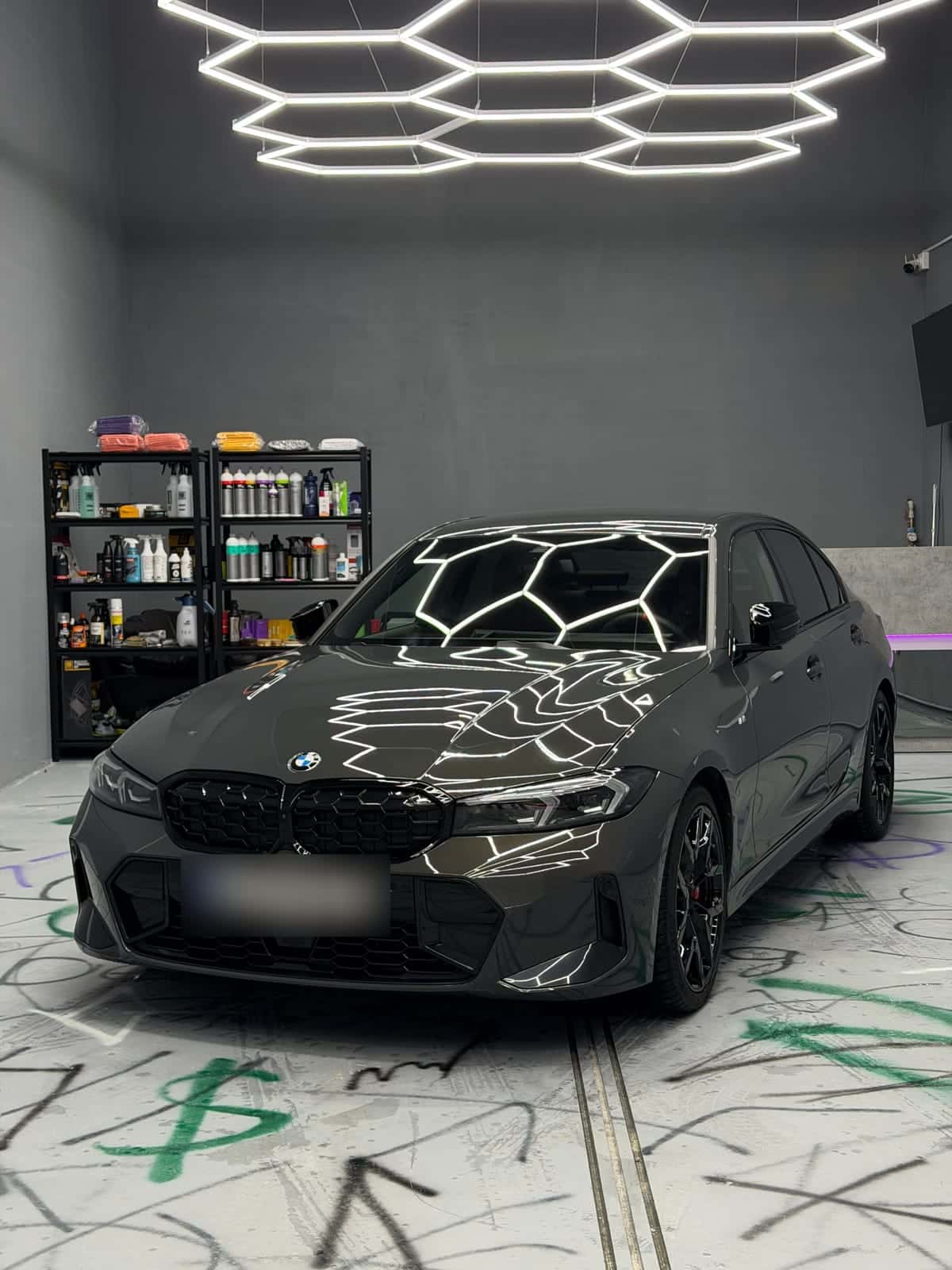 Grafitowe BMW M340i z folią PPF full front i powłoką ceramiczną