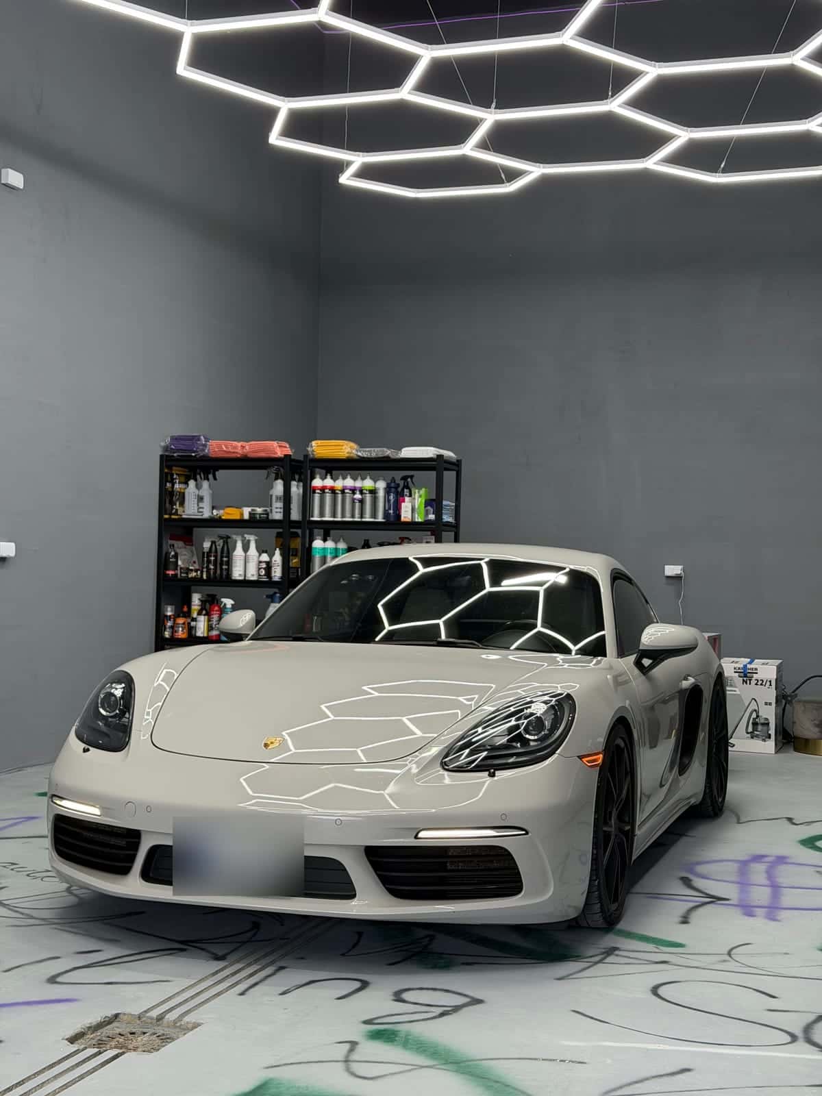 Porsche 718 Cayman po korekcie lakieru i powłoce ceramicznej